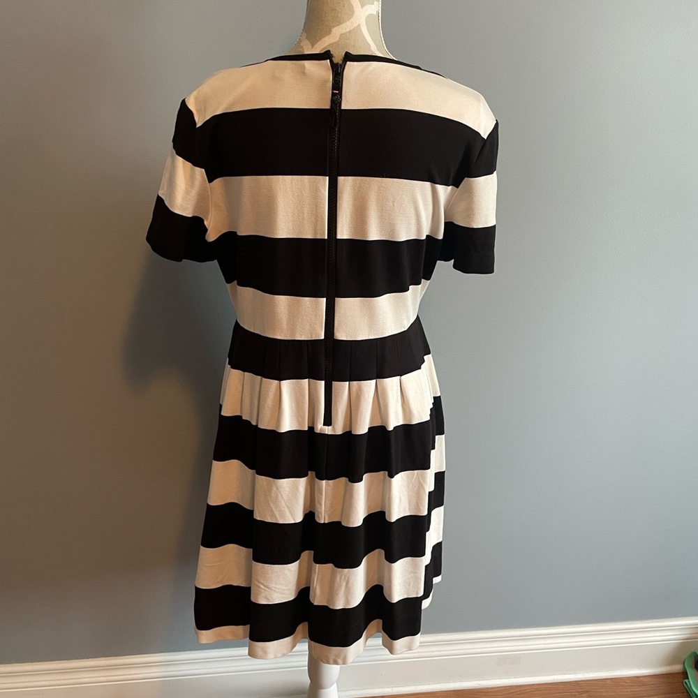 Stripe Vogue Dress in Black & White - Pink Tartan - Picture 6 of 6